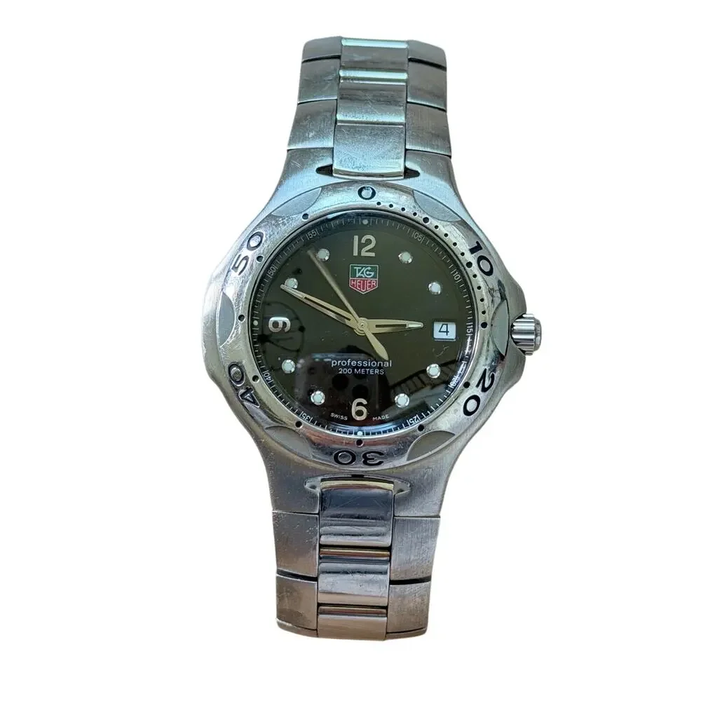 TAG Heuer Kirium Professional 200m Stainless Steel Black Dial Watch WL1012